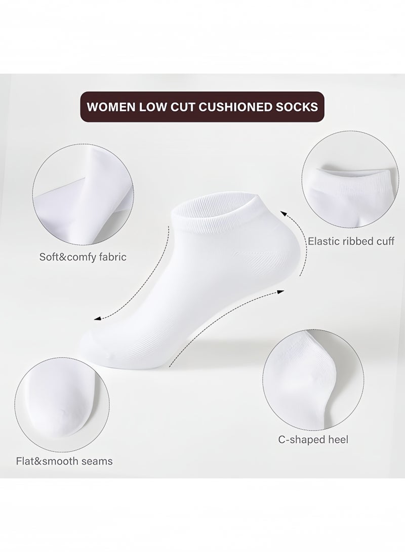 BELANO Women’s Breathable Mesh Cotton Ankle Socks 5 Pairs, Soft Low Cut, Lightweight for Daily Wear, Spring Summer Fall, 5 Colors - Image 2