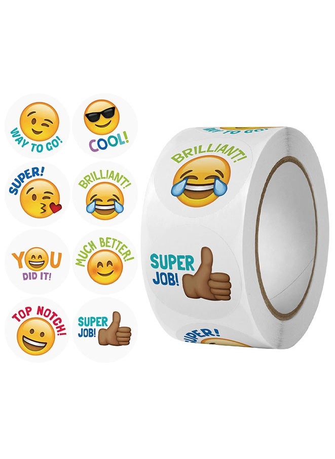 Round Shape Smiling emoticon Sticker Roll Multicolor 500 Stickers 1 Inch 8 Classic Pattern - pzsku/ZCD03DA2A343C9D08A3E7Z/45/_/1724485300/18662874-26b8-4202-bebf-92a6e912056e