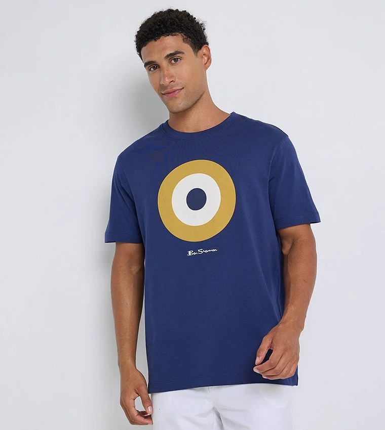 بين شيرمان Ben Sherman Men's Crew Neck Short Sleeve Printed T-Shirt