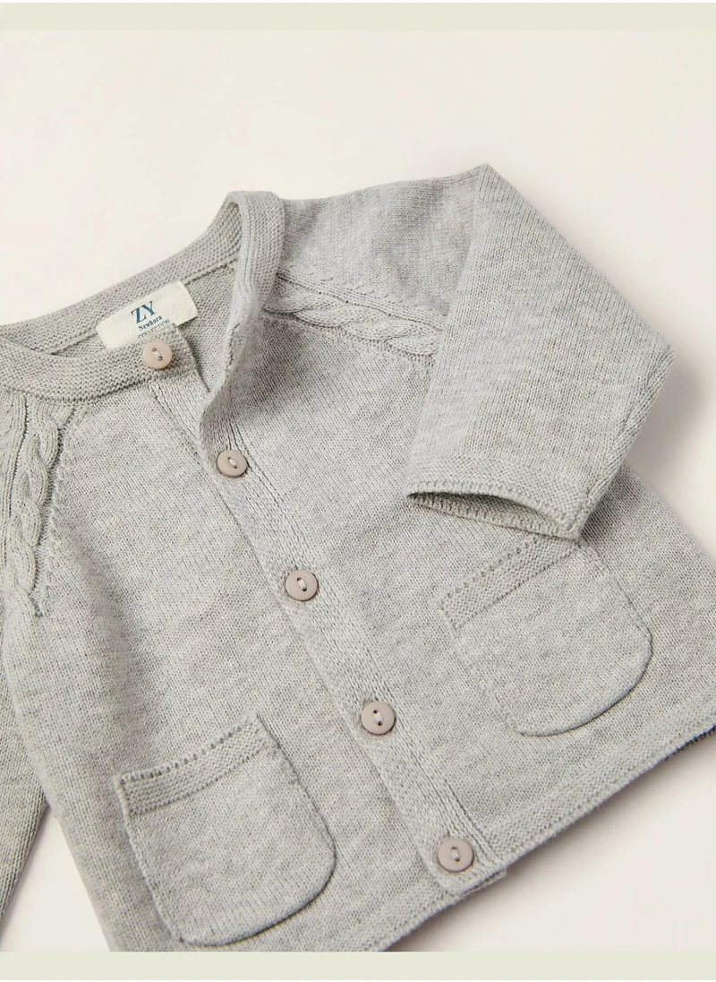 زيبي Zippy Cotton Cardigan For Newborn