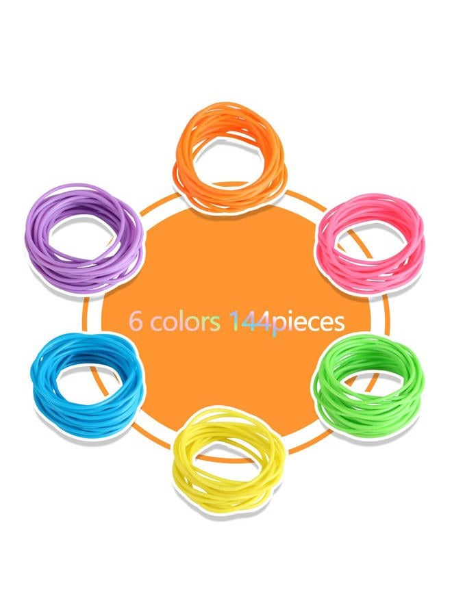 Adorox 144 Bracelets Neon Jelly Bracelets Rainbow Colors Party Favors Birthday Gifts Prizes Assorted Holiday Gift Christmas (Assorted (144 Bracelets))  - Image 3