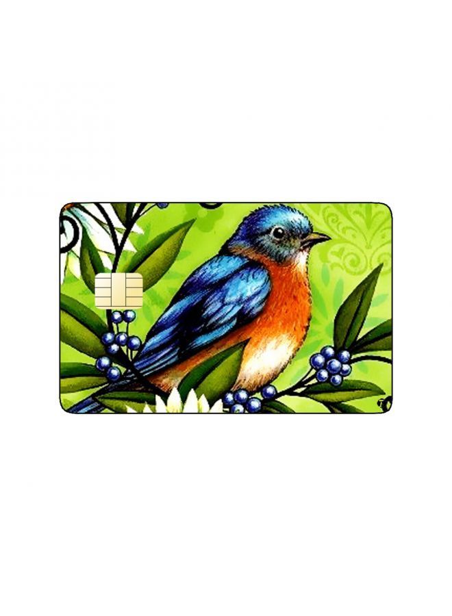 RKN PRINTED BANK CARD STICKER "Welcome Friends" With Cute Bird Drawing - Image 2