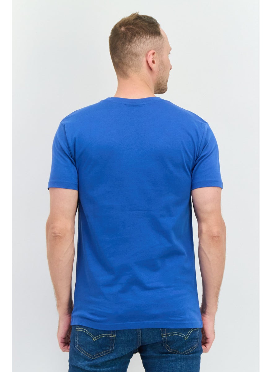 NAUTICA Men Crew Neck Short Sleeve Brand Logo T Shirt, Blue  - Image 4