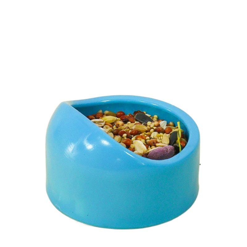 Blue Pet Bowl with Tilted Bowl Indoor Feeding Home Use Pet Feeding Accessory Easy Clean Bowl Floor Mat Use Food and Water Daily Feeding for Cats - Image 3