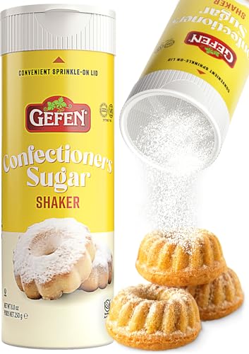 Gefen Confectioners Sugar Shaker, 8.8oz | Powdered Sugar Duster | Corn Free | Gluten Free | Premium Confection Sugar | Kosher - Image 1