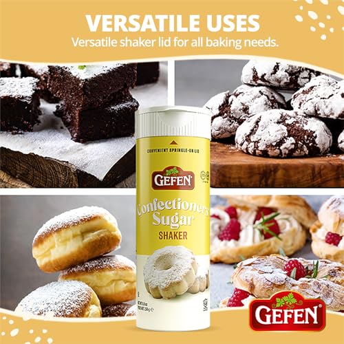 Gefen Confectioners Sugar Shaker, 8.8oz | Powdered Sugar Duster | Corn Free | Gluten Free | Premium Confection Sugar | Kosher - Image 4