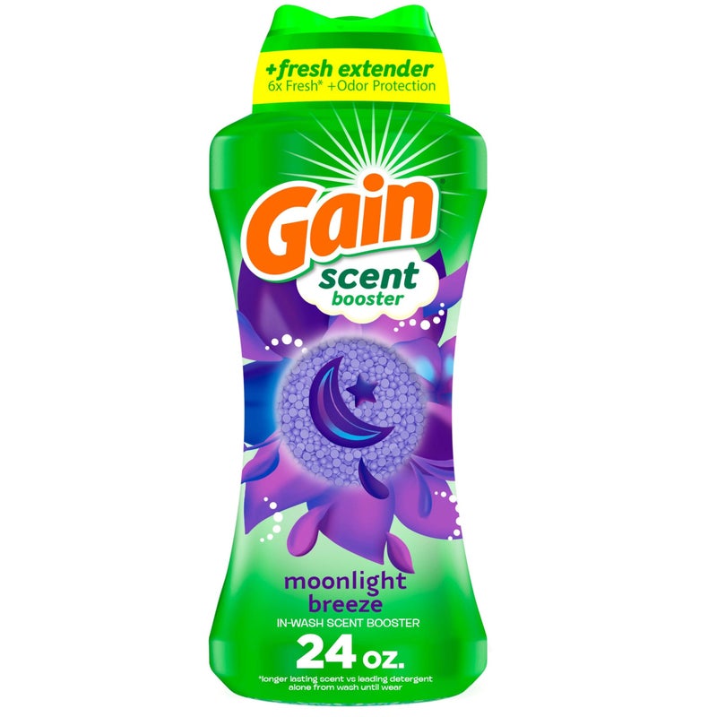 Gain In-Wash Laundry Scent Booster Beads, Moonlight Breeze Scent, 24.0 OZ, Fresh Extender + Odor Protection - Image 1