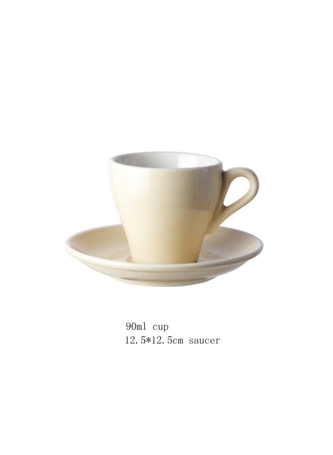 Sharpdo Glazed Coffee Cup And Saucer Beige - Image 2