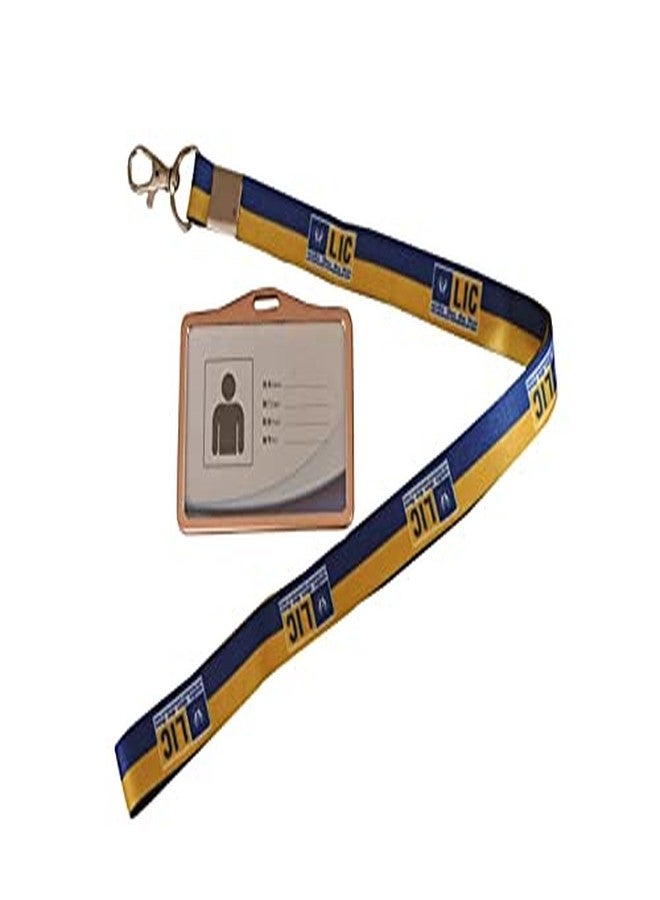 Us Creations LIC Lanyard Ribbons with Metal Card Holder Refer Image for Official Use - Image 1