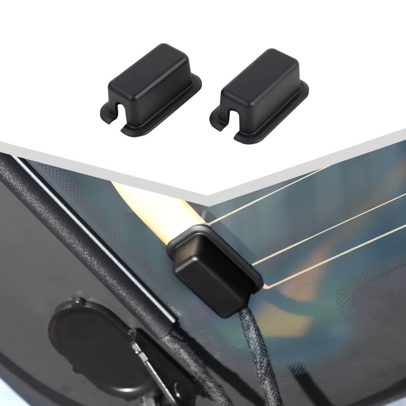 Jimen for Ford Bronco 2021-2023, for Ford Bronco Sport 2021-2023, 2PCS Tailgate Rear Window Heater Cable Cover Trim - Image 1