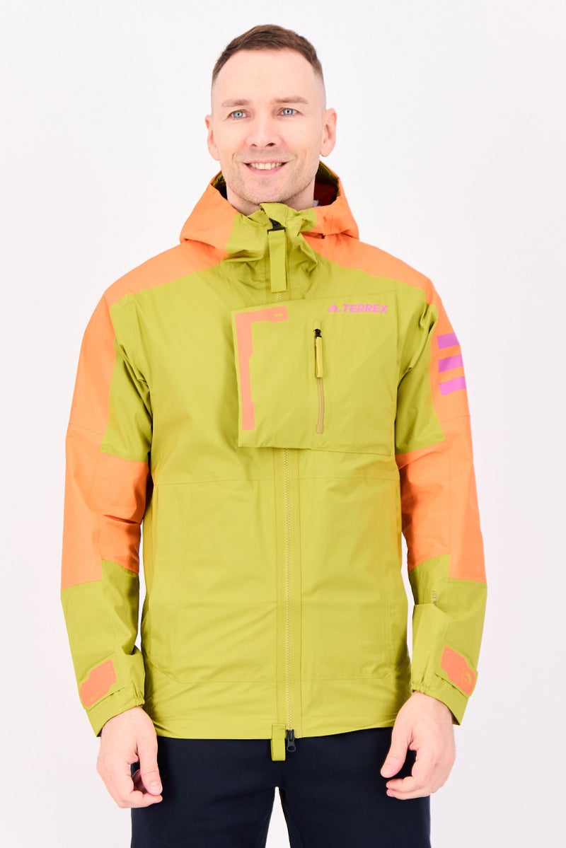 Adidas Men Sportswear Fit Long Sleeve Outdoor Jacket, Olive - Image 1