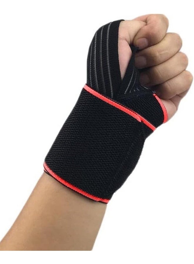 SHOWAY Wrist Brace Weightlifting Brace With Elastic Strap, Carpal Tunnel Hand Support, Wrist Wraps For Sports Exercise, Arthritis For Men, Women, Right & Left (Red) - Image 4