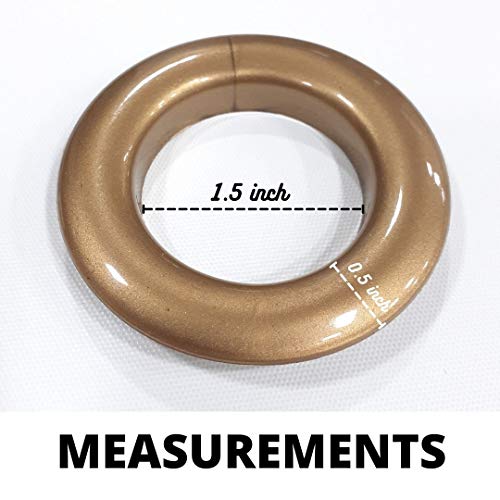 FAPBADRI Curtain Eyelet Rings with Back Lock (Male & Female), Suitable for a 1 inch Pipe, Colour Gold, 20 Pieces - Image 2