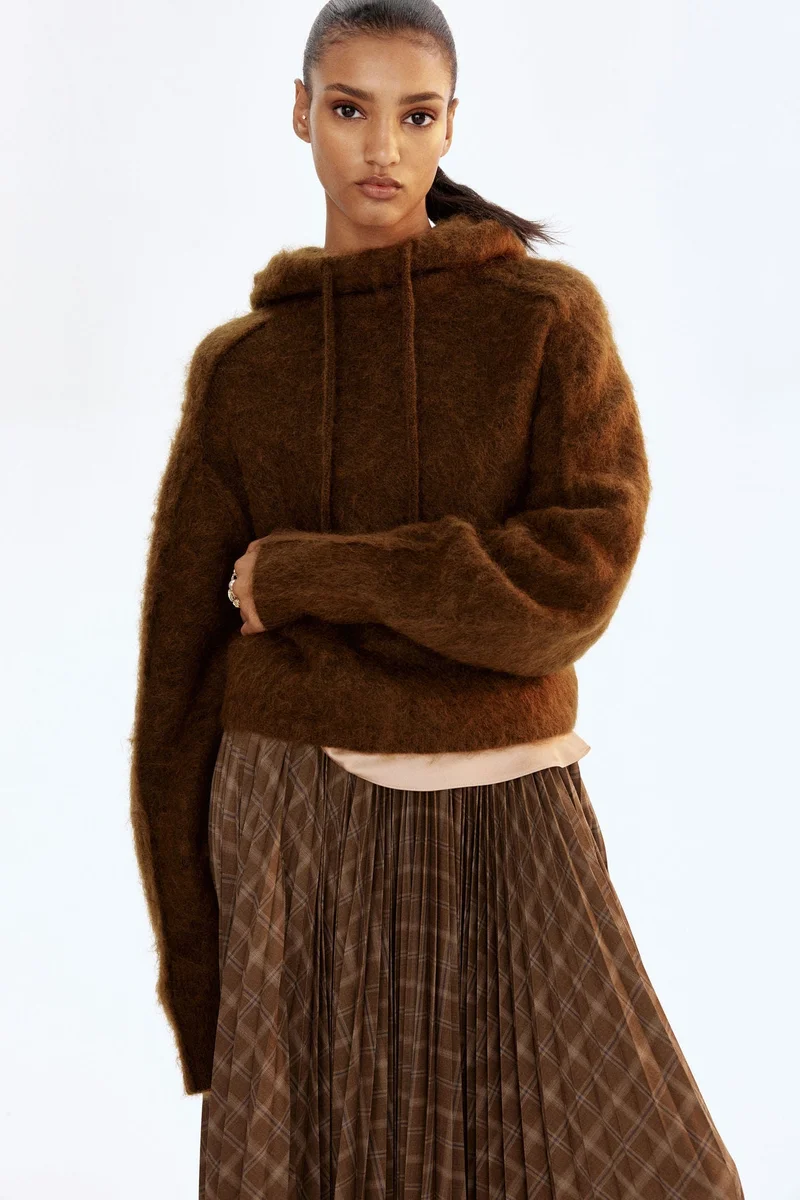 H&M Mohair-blend hoodie