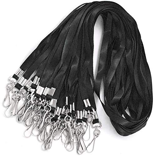 Bird Fiy Bulk Lanyards for Id Badges 50Pack Nylon Neck Flat Lanyard for Name Tag Badge Id Card - Image 1