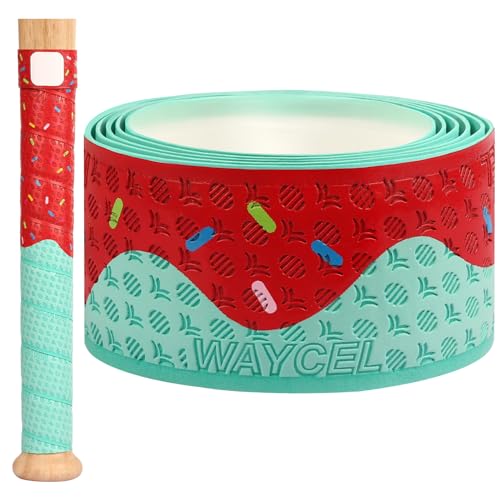 Waycel Bat Grip Tape – 0.5mm / 1.1mm / 1.8mm – Baseball & Softball Bat Wrap – Anti-Slip Batting Grip Tape for Baseball Bats & Softball Bats – Ice Cream Style (Blueberry Blitz, 1.1 mm) - Image 1