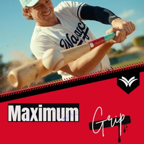 Waycel Bat Grip Tape – 0.5mm / 1.1mm / 1.8mm – Baseball & Softball Bat Wrap – Anti-Slip Batting Grip Tape for Baseball Bats & Softball Bats – Ice Cream Style (Blueberry Blitz, 1.1 mm) - Image 3