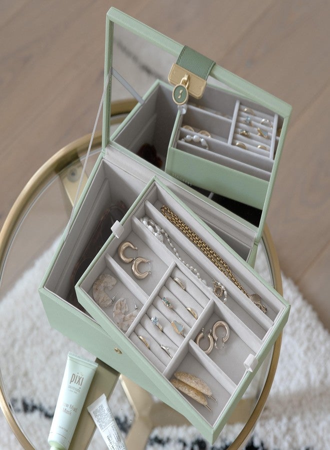 Stackers Sage Green Luxury Classic Jewellery Box - Image 2