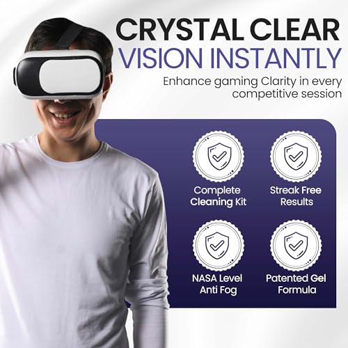 UltraVue VR Cleaning Kit and Anti-Fog Treatment - Includes VR Cleaner Gel Sprays, Microfiber Cloths, Anti Fog Drop Treatments, Brush and Air Bladder with Precision Nozzle - Image 3