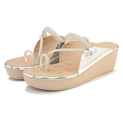 Centrino Women's Wedge Heel Sandals | Stylish Slip-On Sandals for Ladies | Soft Cushioned Footbed for Comfort | Elegant & Trendy Design | Lightweight and Durable Fashion Footwear 9409-13 - Image 3