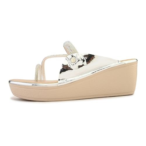 Centrino Women's Wedge Heel Sandals | Stylish Slip-On Sandals for Ladies | Soft Cushioned Footbed for Comfort | Elegant & Trendy Design | Lightweight and Durable Fashion Footwear 9409-13 - Image 5