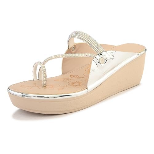 Centrino Women's Wedge Heel Sandals | Stylish Slip-On Sandals for Ladies | Soft Cushioned Footbed for Comfort | Elegant & Trendy Design | Lightweight and Durable Fashion Footwear 9409-13 - Image 1