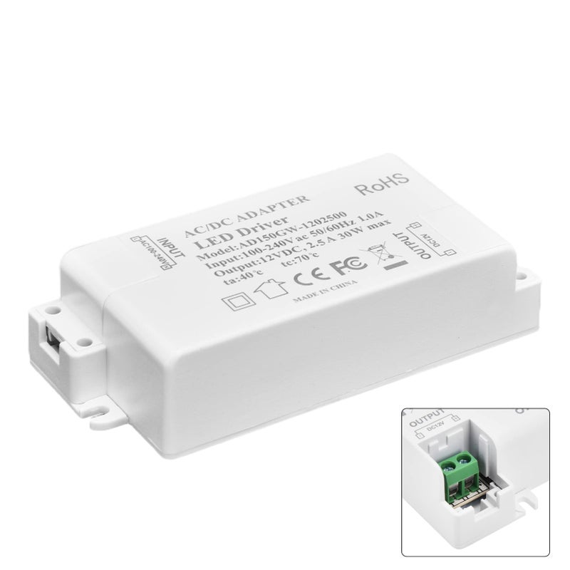 Dimmable 30W LED Driver 12V ABS Transformer No Flicker For Kitchen Bathroom Lighting - Image 3