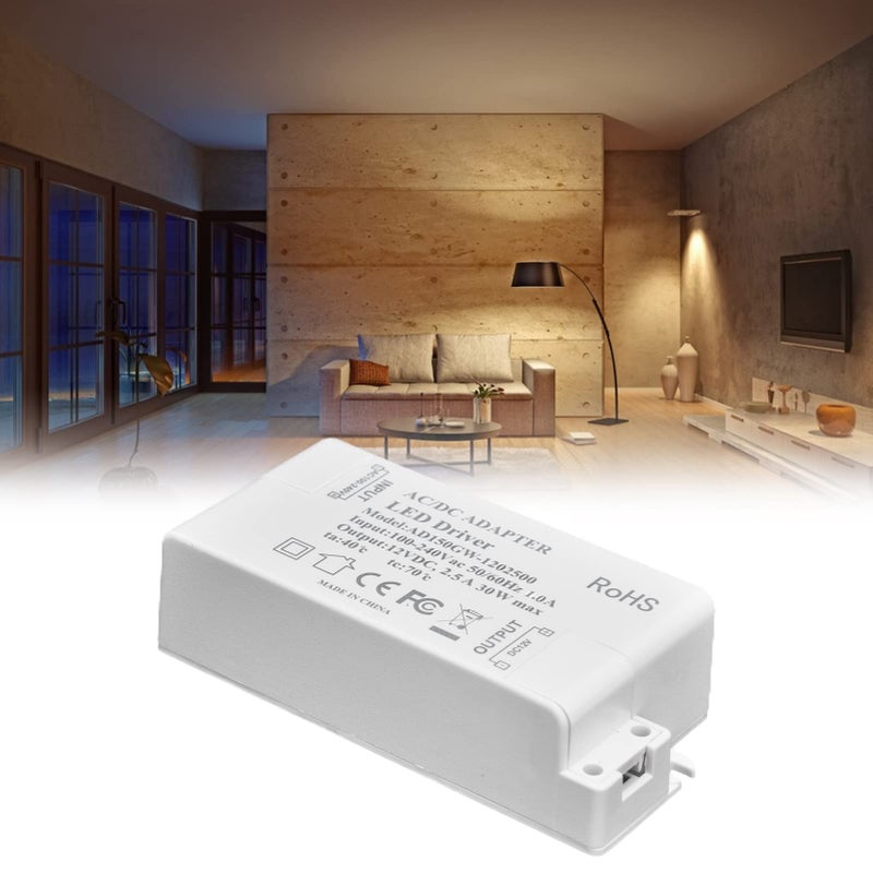Dimmable 30W LED Driver 12V ABS Transformer No Flicker For Kitchen Bathroom Lighting - Image 4