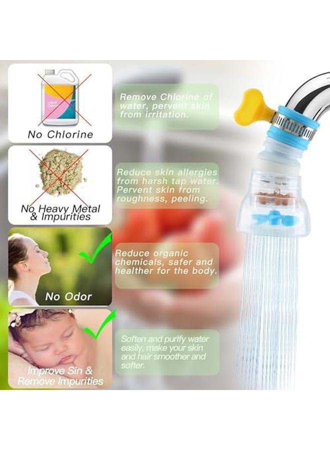 ECVV Portable Faucet Mount Filter Purified Water Filter Adjustable Tap Kitchen Faucet Booster For Kitchen Bathroom Fits Standard Faucets Easy To Install - Image 2