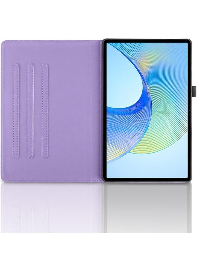 For Honor Pad X8a 11.0-inch 2024, Fashionable Light Purple Tree of Life Embossed Process Rotary Bracket Protective Case - Image 4