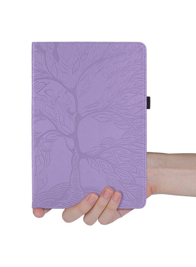 For Honor Pad X8a 11.0-inch 2024, Fashionable Light Purple Tree of Life Embossed Process Rotary Bracket Protective Case - Image 2
