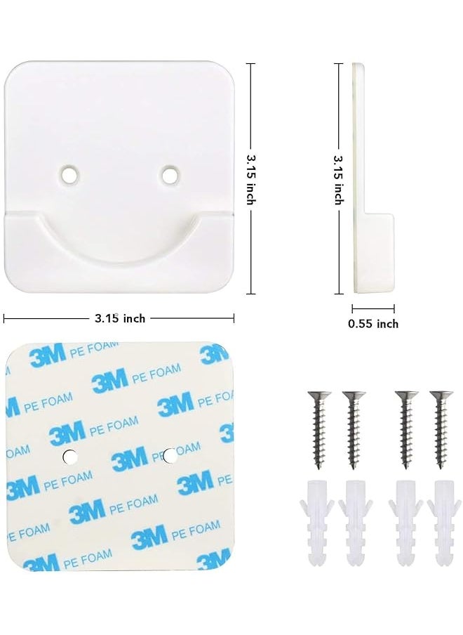 erorex - Adhesive Shower Curtain Rod Holder 2Pcs Wall Mount Bathroom Tension Pole Retainer Brackets With Super Sticky Tape For Quick Stick On And Stainless Steel Screws For Drilling Installation - Image 1