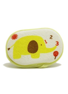 Baby Bath Sponge Soft Foam Scrub Natural Sponge for Bath, Shower Scrub Body Sponge for Kids/Babies/Men/Women (Yellow Elephant)