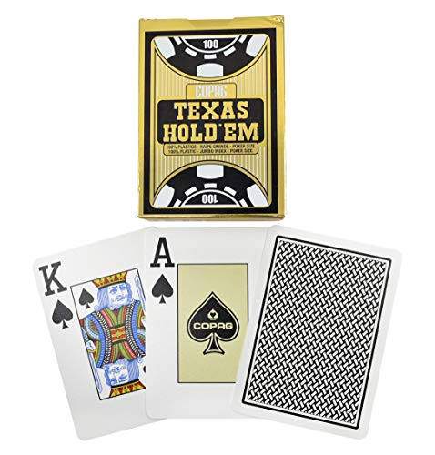 Copag Poker Size Jumbo Index Texas Hold'em Playing Cards Single Deck (Black) - Image 5