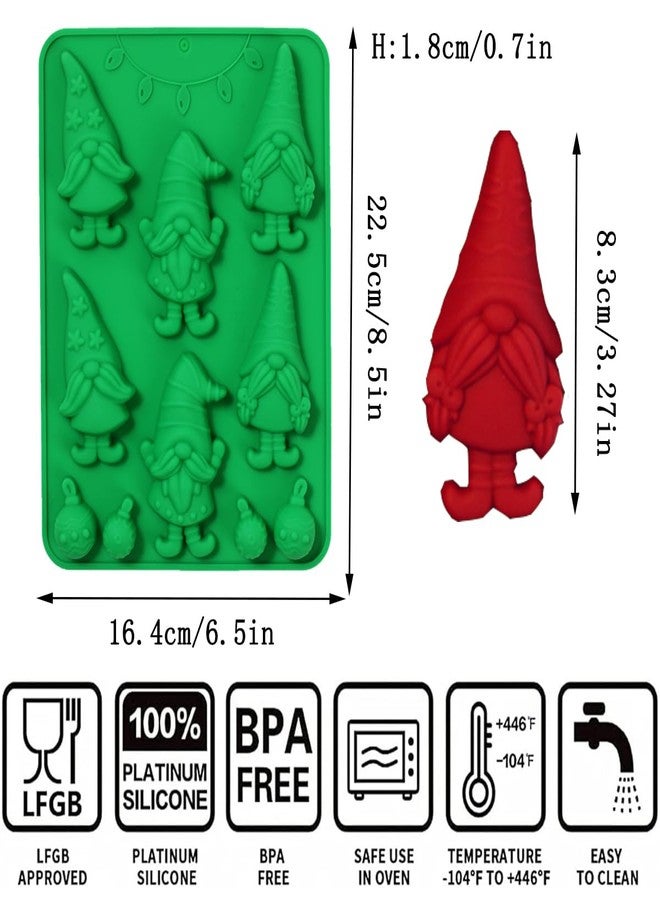 Apiocmy 2 Pack Christmas Silicone Mold for Baking - Christmas Chocolate Candy Molds for Handmade Soap, Chocolate, Jello, Cake Cupcake Decoration, Candy and Candles - Image 2