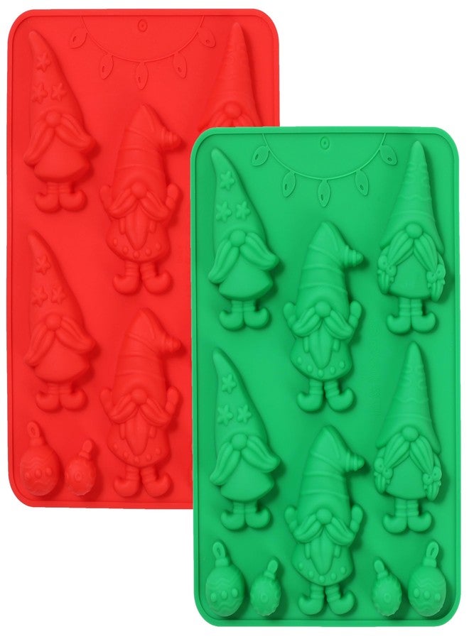 Apiocmy 2 Pack Christmas Silicone Mold for Baking - Christmas Chocolate Candy Molds for Handmade Soap, Chocolate, Jello, Cake Cupcake Decoration, Candy and Candles - Image 1