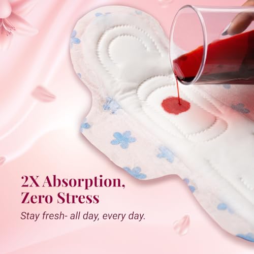 NIINE Naturally Soft XXL Sanitary Pads for Women | 40 Pads | 305MM | Cottony Soft Top Cover | Extra Coverage with Wider Back, Quick Absorption for Heavy Flow - Image 5