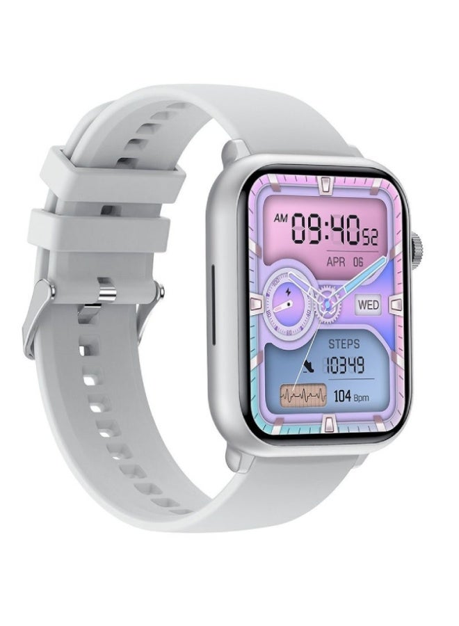 AROAQ HK27 Smartwatch 1.78″ AMOLED HD Display, Bluetooth Calling, NFC, AI Voice Assistant, Health & Fitness Tracker – Silicone Strap , Gray - Image 3