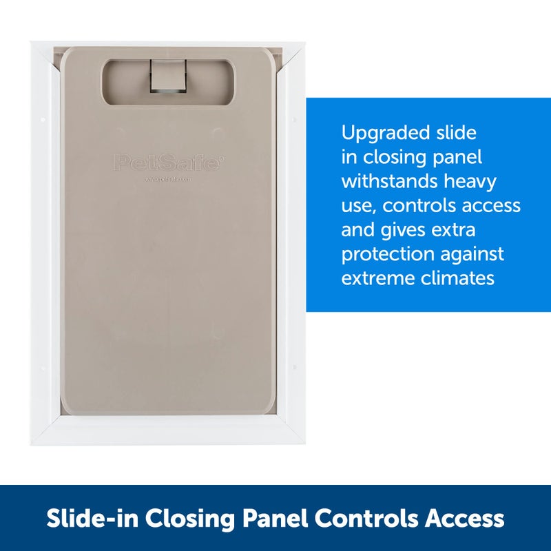 PetSafe Extreme Weather Aluminum Pet Door - Energy-Saving Thermal Barrier Pet Flap with Slide-in Door Locking & Secure Flap Cover - for Dogs Up to 100 lb - Large - Image 3