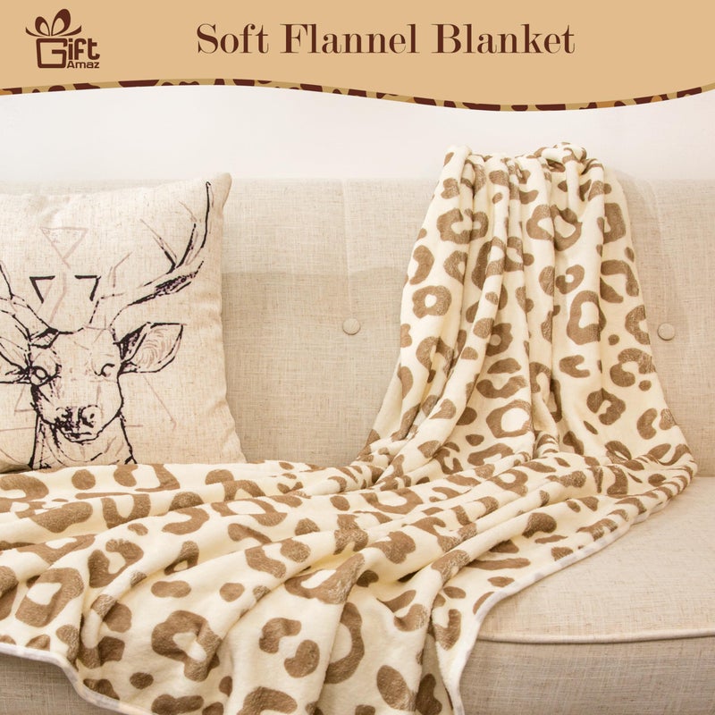 GiftAmaz Leopard Gifts for Women, Self Care Gifts Get Well Soon Gifts Basket, Include Leopard Print Tumbler Cup and Blanket, Care Package Unique Christmas Winter Gifts for Women Friends Wife Mom - Image 3