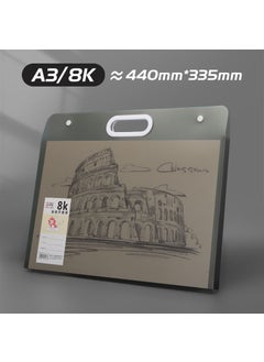 Generic 4-pack A316 Open File Folder Handheld Transparent 8k Test Paper Storage Bag Multifunctional Student Document Bag Printing K810 (gray) 
