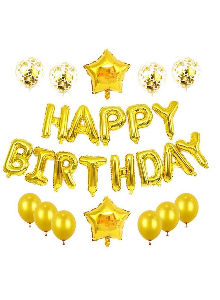 Party Balloons With Happy Birthday Banner - Image 1