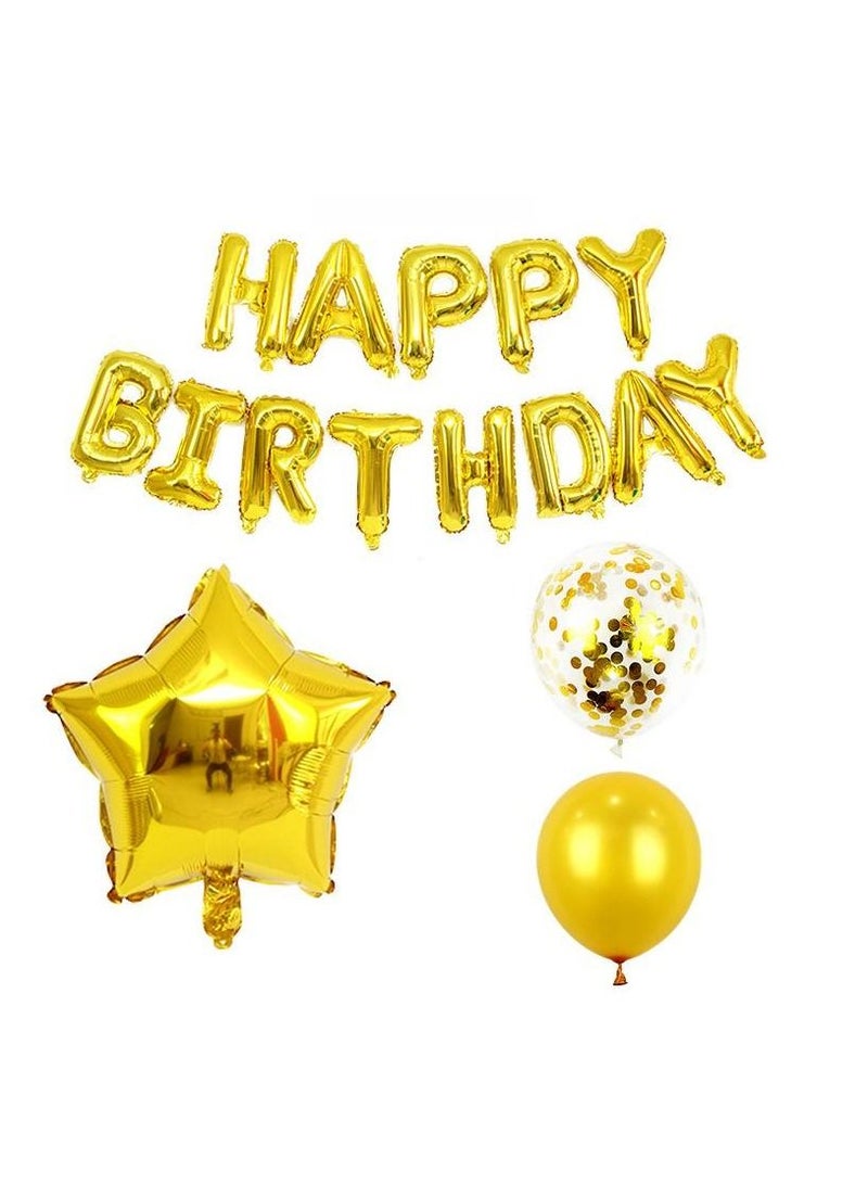 Party Balloons With Happy Birthday Banner - Image 2