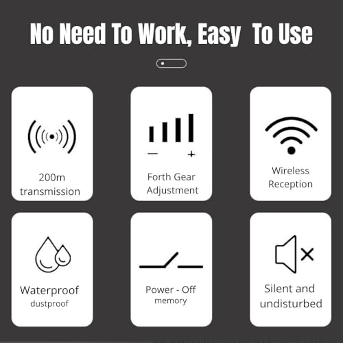Ash  Roh Ash & Roh Digital Smart Wireless Door Bell Waterproof with Receivers 200m Range Colorful Lights Easy Plug & Play Installation Perfect for House, Villa, Office & Shops (Silver One Bell One Receivers) - Image 2