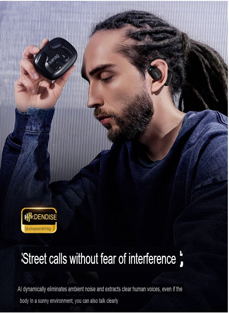 sanag C6 Open Ear Headphones, Comfortable And Durable Bluetooth Wireless Earbuds, Long Battery Life Waterproof Stylish Earphones For Work, Running, Cycling, (White)  - Image 4