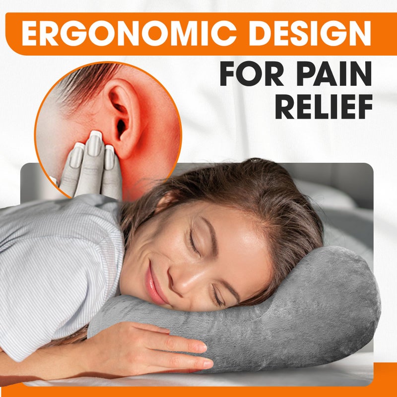Cheer Collection Ear Piercing Pillow for Side Sleepers â€“ Ear Pillow with Hole, Piercing Pillow Donut Design, Earring Pillow for Sleeping, Circle Pillow for Ear Pain Relief - Image 4
