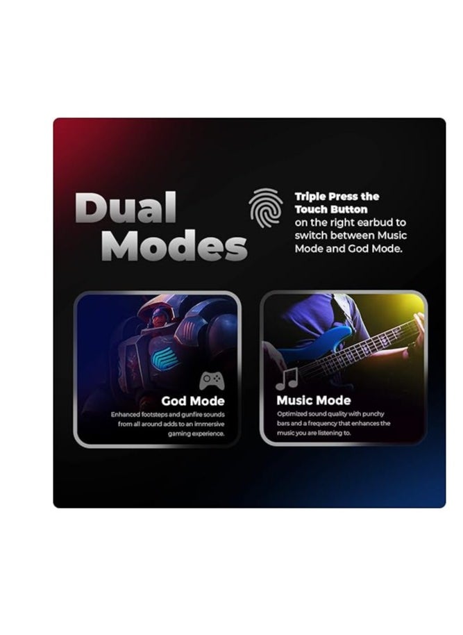 Cosmic Byte - Cosmobuds X200 True Wireless Earbuds (TWS) BT 5.3 | 38ms Latency Good Mode™ | MusicMode | ENC | IPX5 | Voice Assistant Superior Calling/Gaming Experience | Easy Touch Controls - Image 1