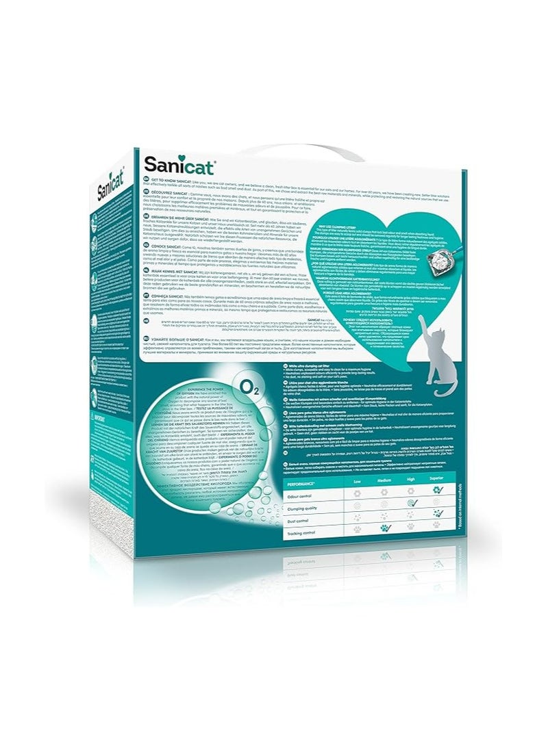 Sanicat - Sanicat Active White 10L Unscented - Clumping Cat Litter - Image 1