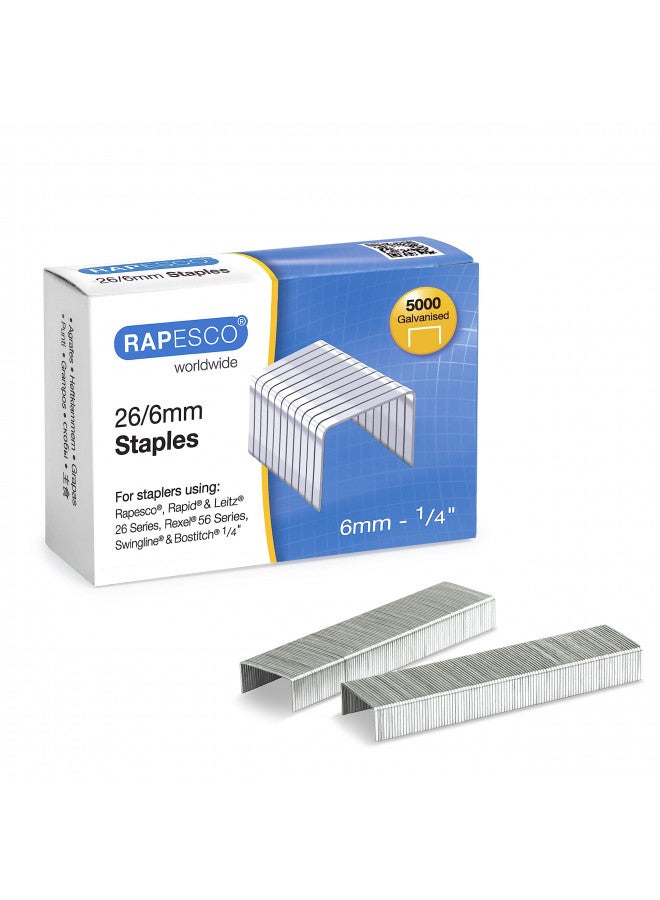 Rapesco S11662Z3 Staples, 26/6 mm Galvanized [Box of 5,000] - Image 5