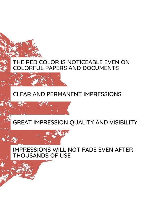 invera Self Inking Rubber Stamp Refillable Red Ink Preinstalled (9 16" X 11 2") (Paid) - Image 4
